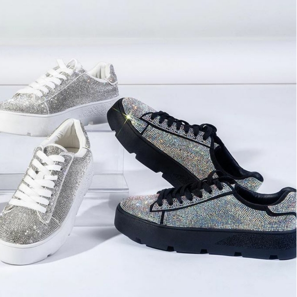 𝙇𝙖𝙨𝙩 𝙎𝙞𝙯 6 💎🎥Diamante Embellished Platfrm - Picture 11 of 14